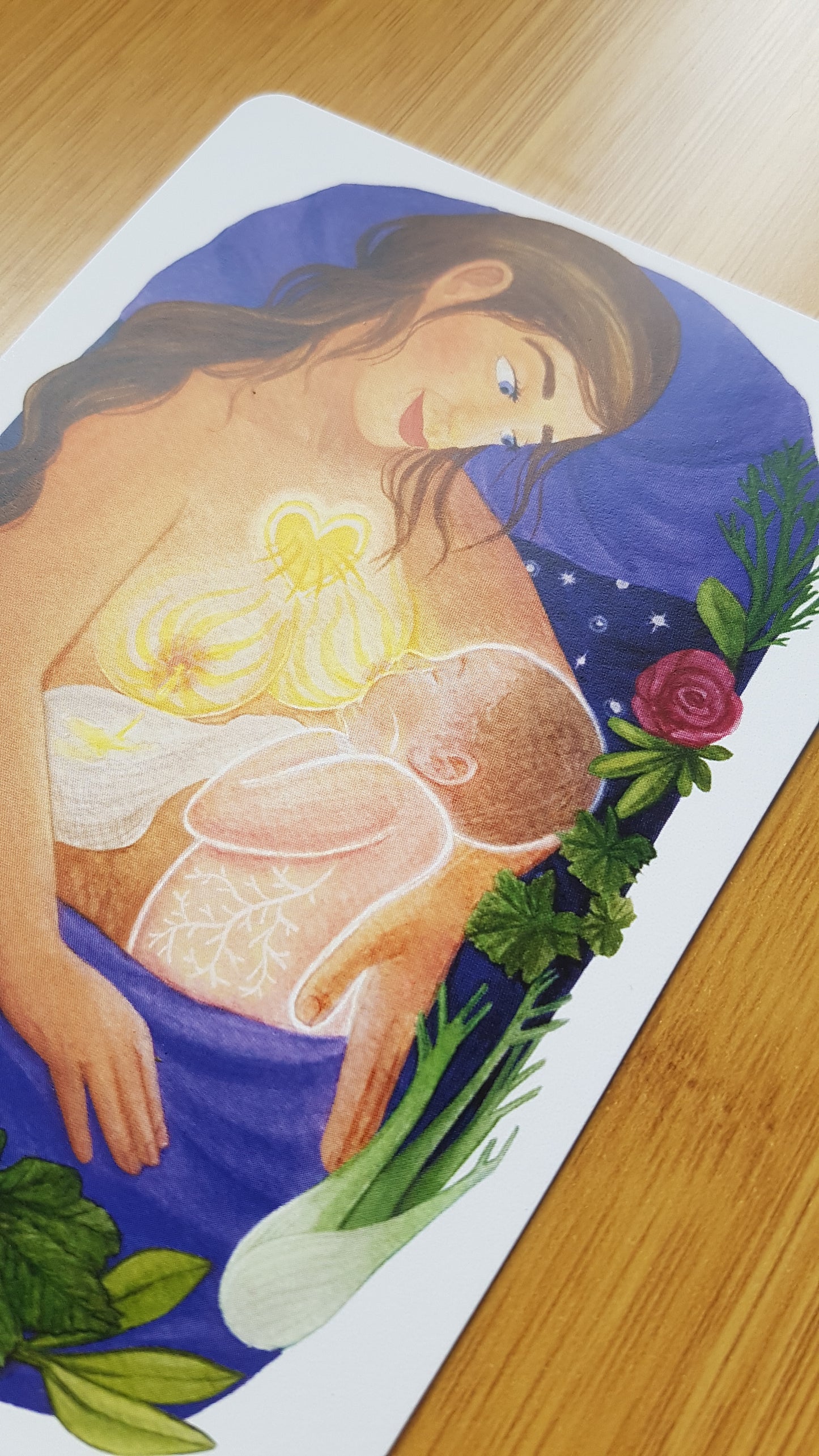 "Flüssiges Gold" - Kraftkarte zum Stillen, begleitend + bestärkend für Mamas - Einzelkarte