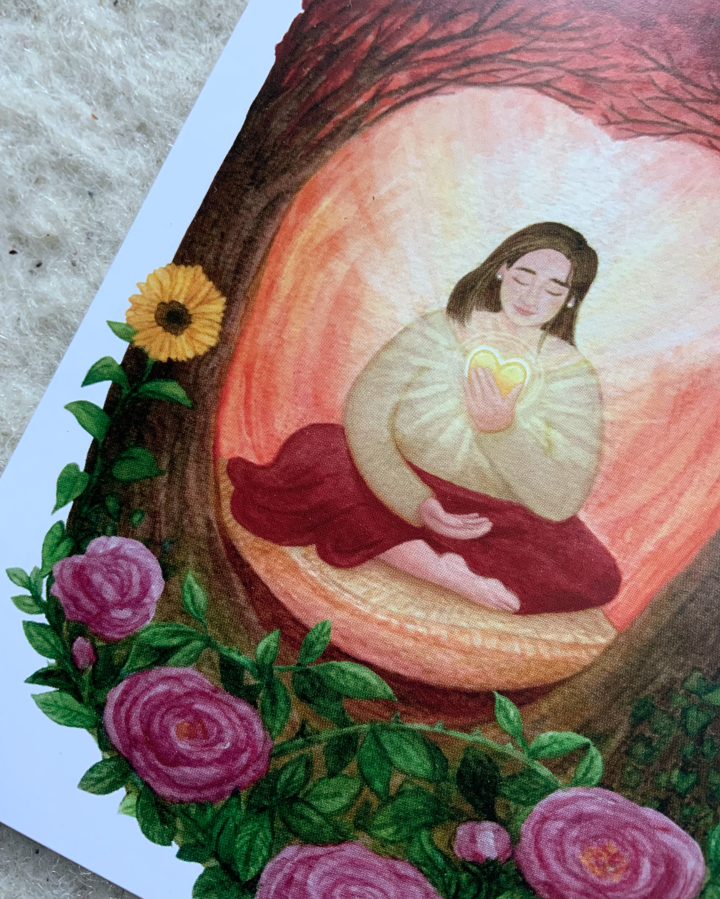 "Herzraum" - Kraftkarte für Schwangerschaft und Geburt - Einzelkarte