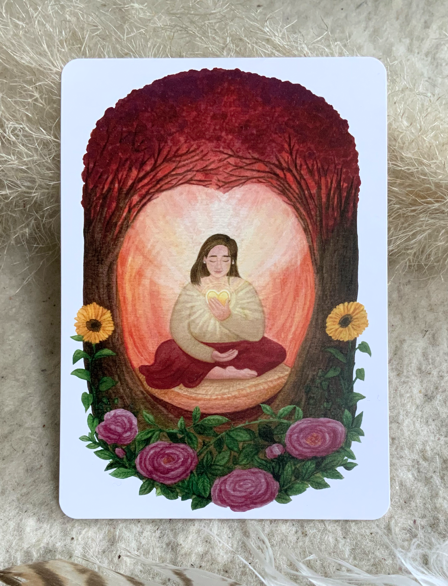 "Herzraum" - Kraftkarte für Schwangerschaft und Geburt - Einzelkarte