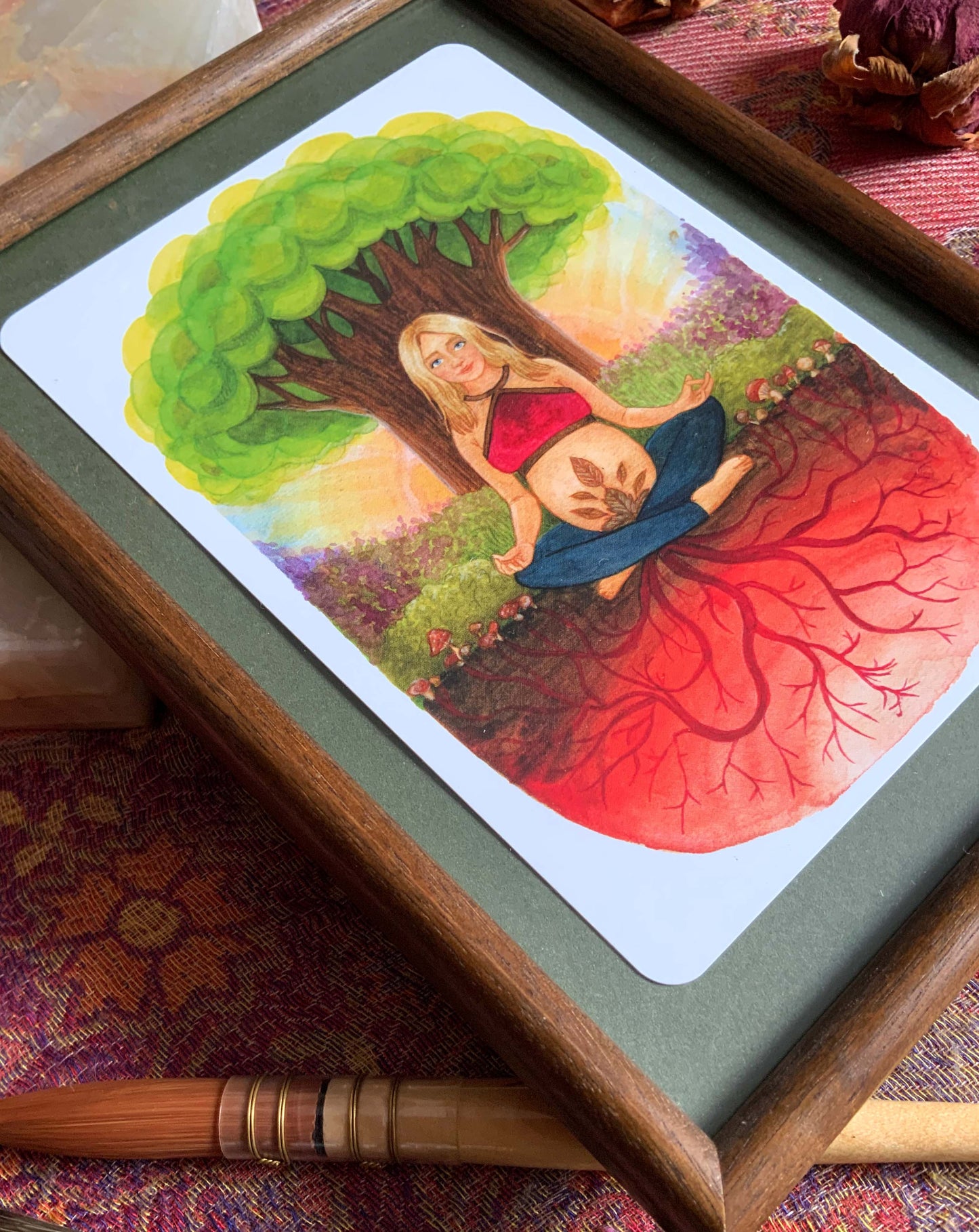 "Muttererde" - Kraftkarte für die Schwangerschaft, begleitend & bestärkend - Postkarte A6