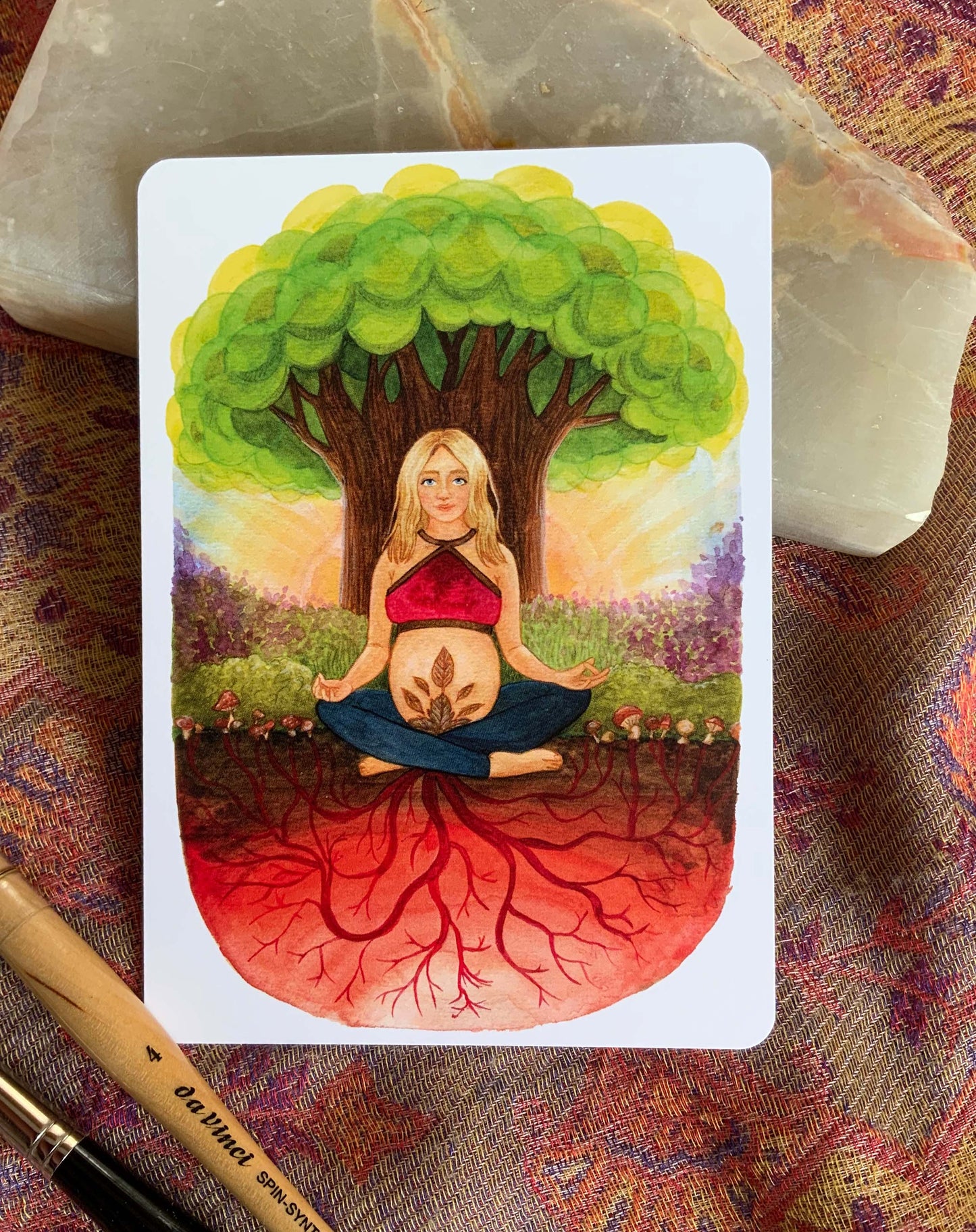 "Muttererde" - Kraftkarte für die Schwangerschaft, begleitend & bestärkend - Postkarte A6