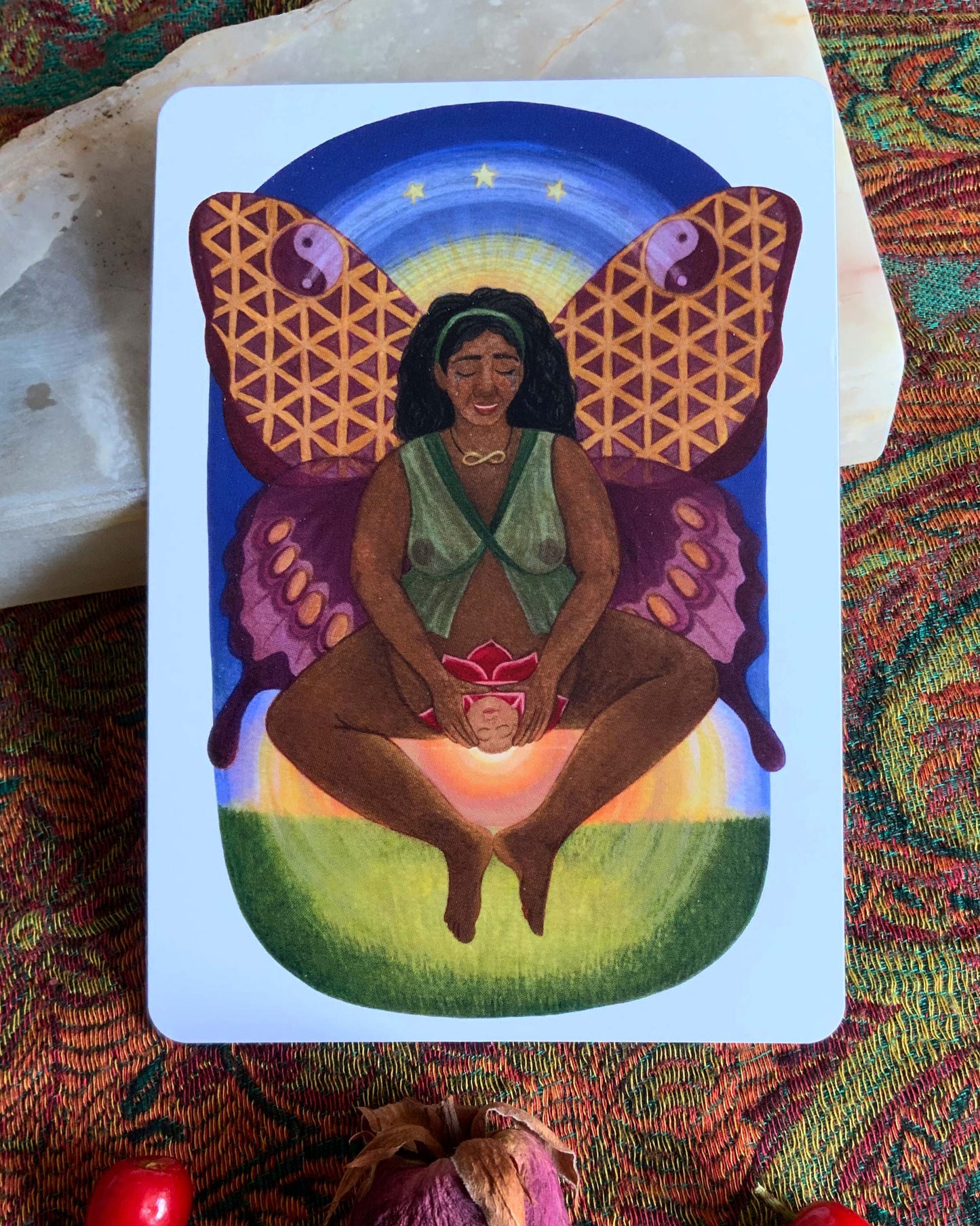 "Transformation" - Kraftkarte für Schwangerschaft und Geburt - Einzelkarte