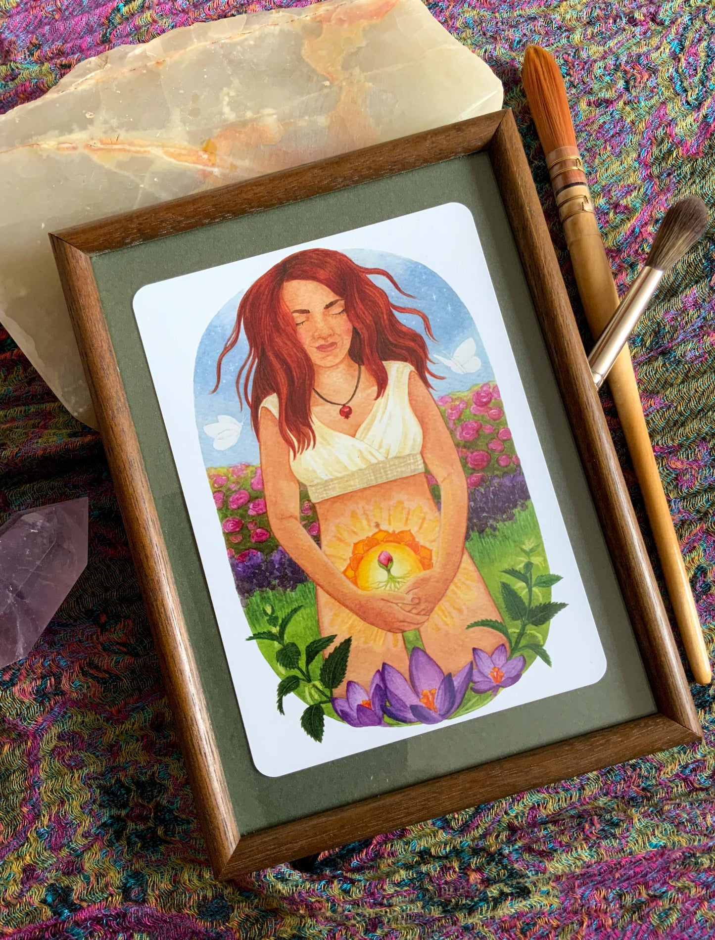 "Empfängnis" - Kraftkarte für Kinderwunsch und Schwangerschaft - Einzelkarte