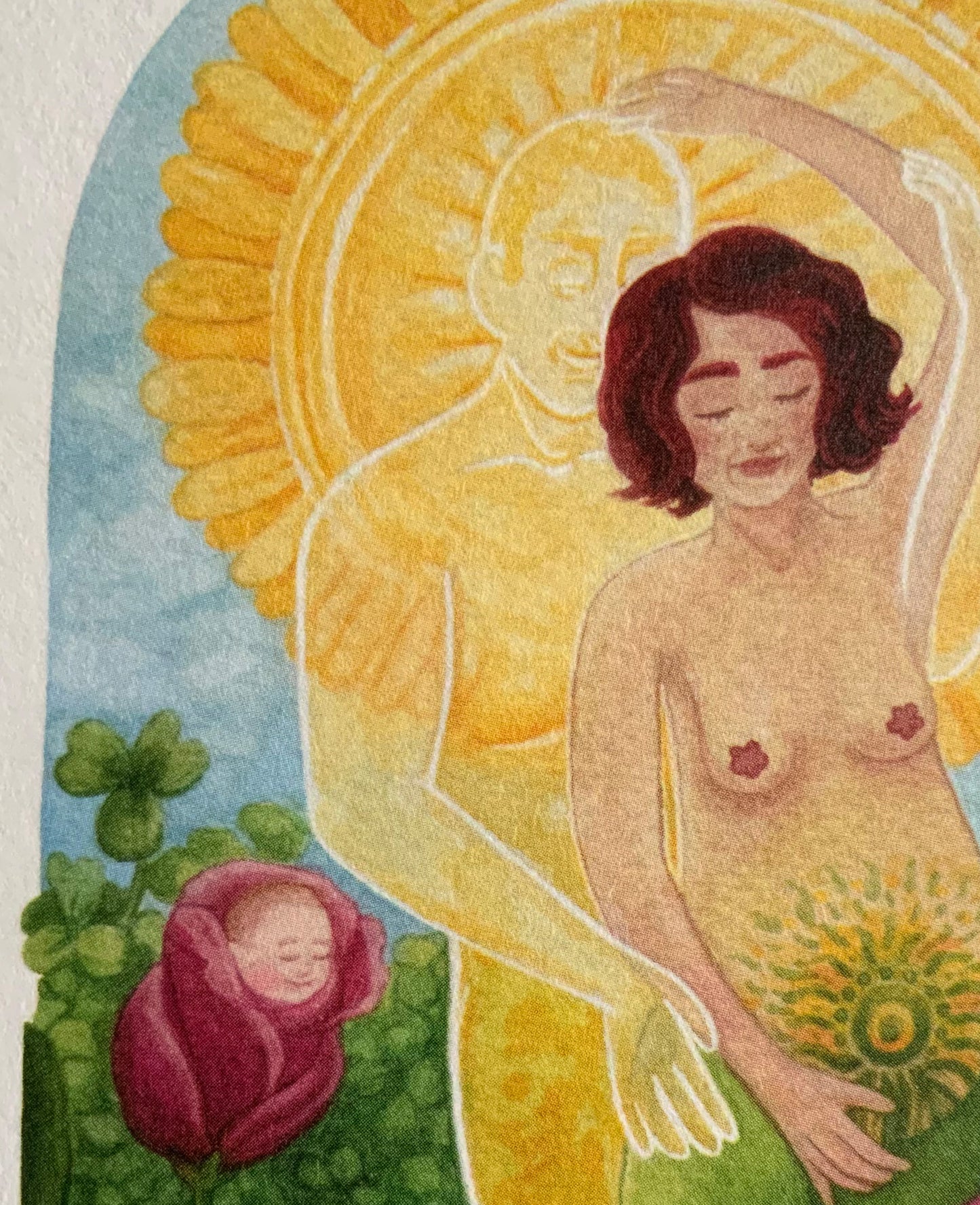 "Symbiose" - Kraftkarte zur Geburt,  begleitend + bestärkend - Postkarte A6