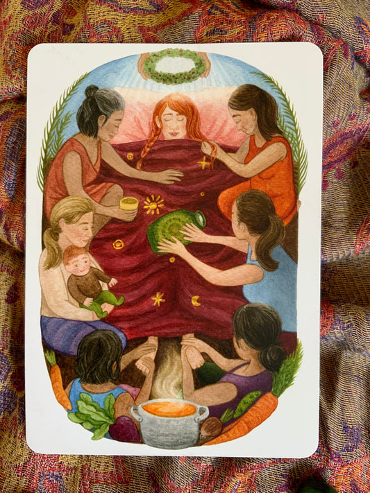 "Hilfe annehmen" - Kraftkarte Schwesternschaft -  Postkarte A6