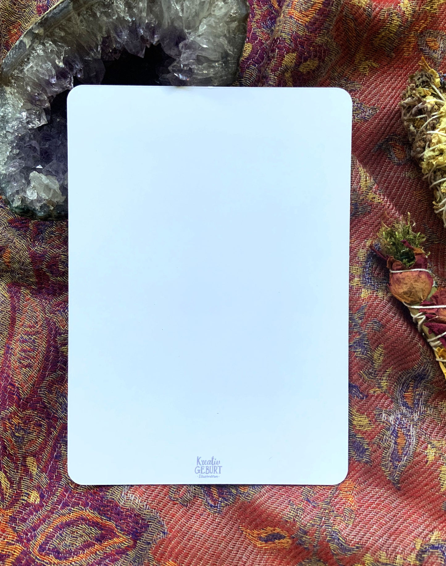 "Von Herz zu Herz" - Kraftkarte für Schwangerschaft und Geburt - Einzelkarte