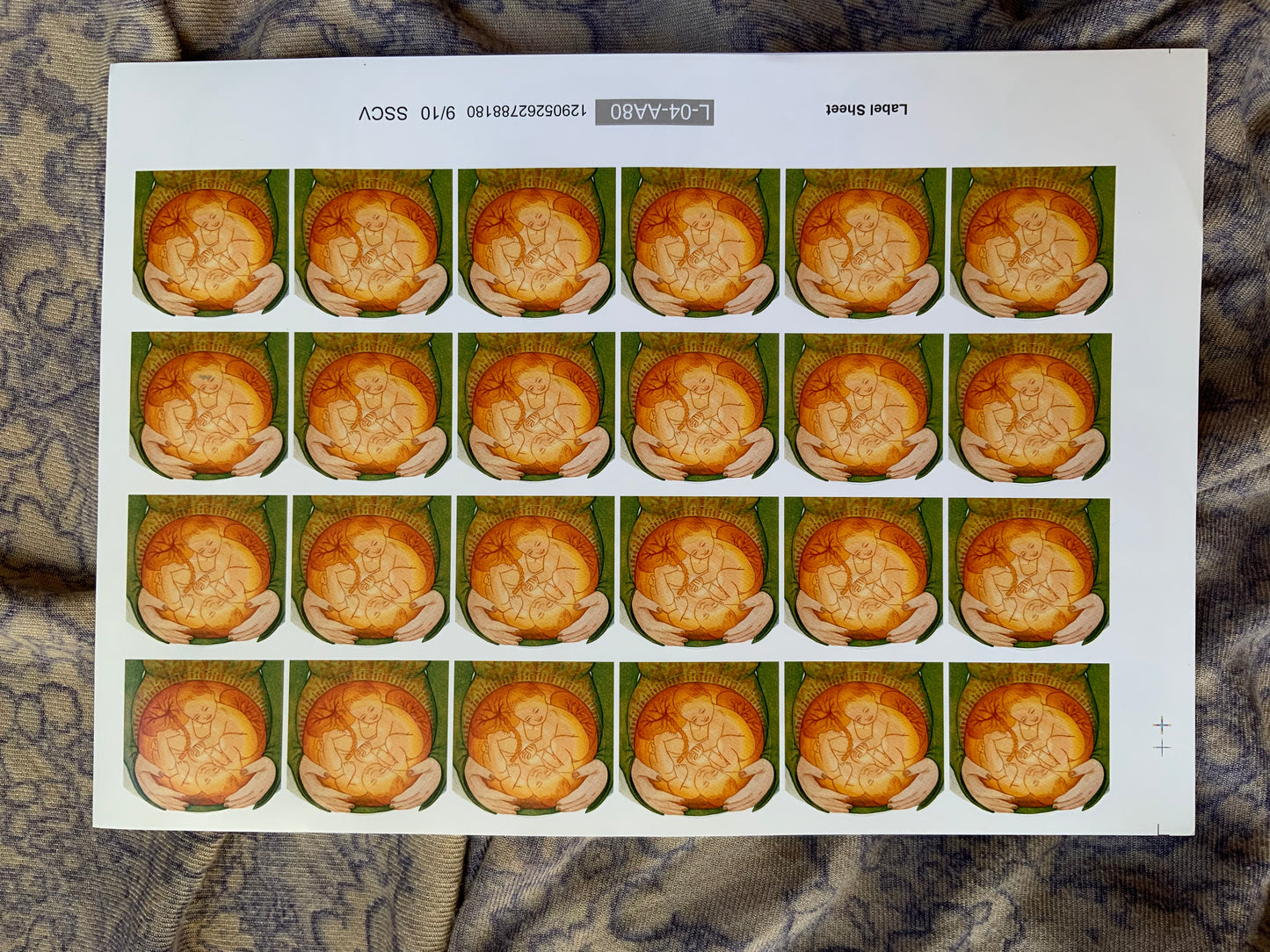 "Zwillingswunder" - Sticker, rund - winterliche Hausgeburt