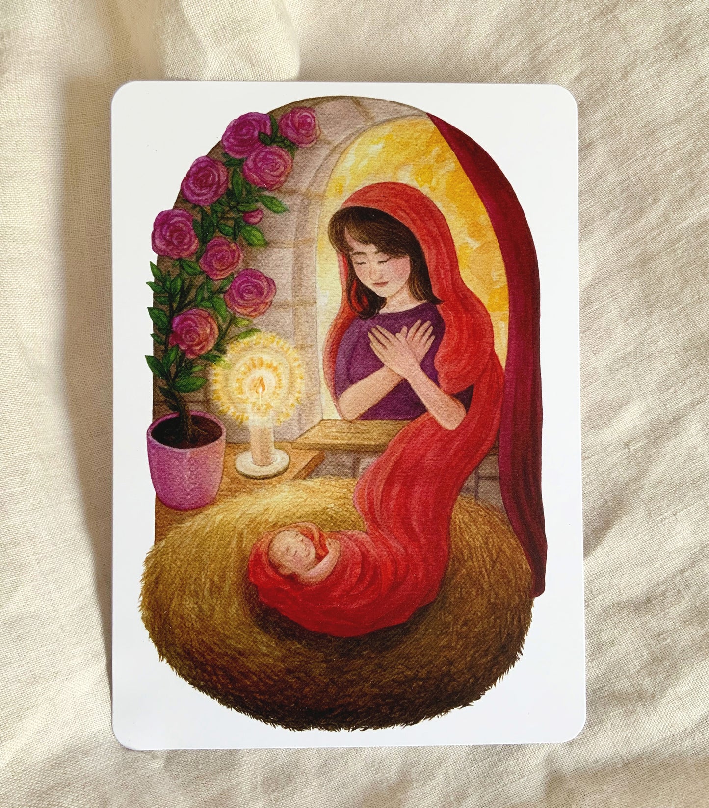 "Immer nah" - Kraftkarte für Schwangerschaft und Geburt - Einzelkarte