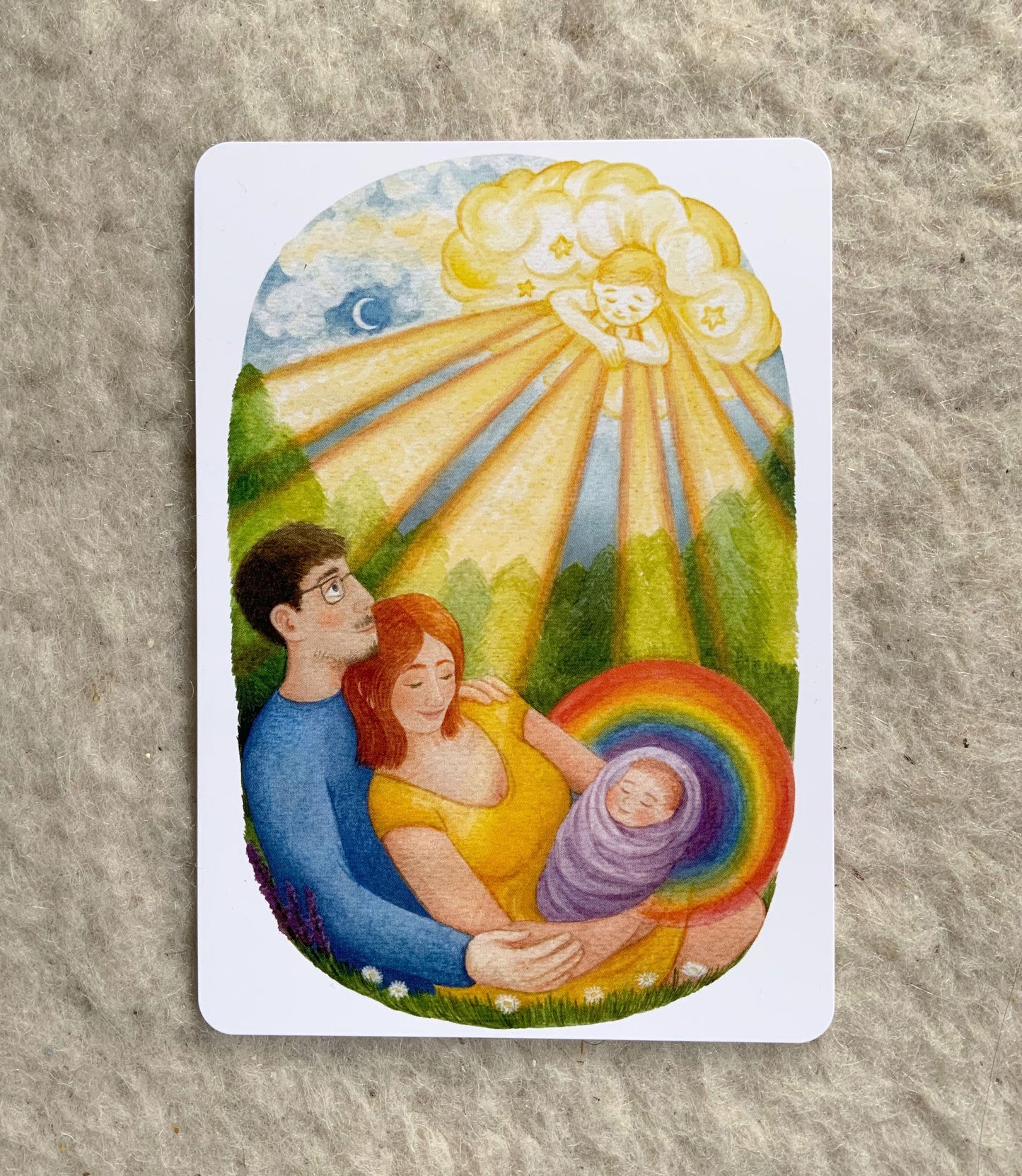 Heilkarte "Regenbogenfamilie" - Einzelkarte