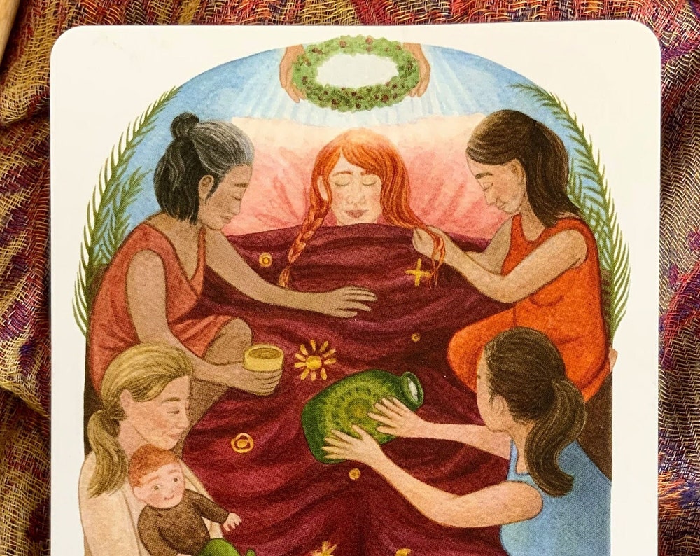 "Hilfe annehmen" - Kraftkarte Schwesternschaft -  Postkarte A6