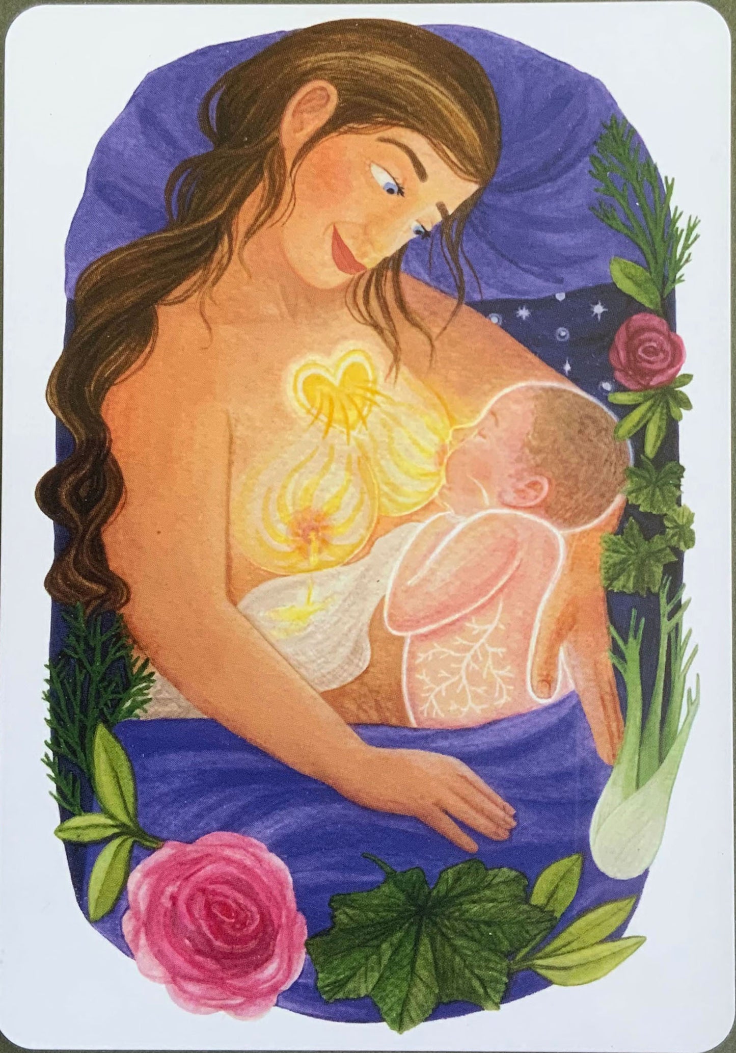 "Flüssiges Gold" - Kraftkarte zum Stillen, begleitend + bestärkend für Mamas - Einzelkarte